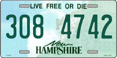 NH license plate 3084742