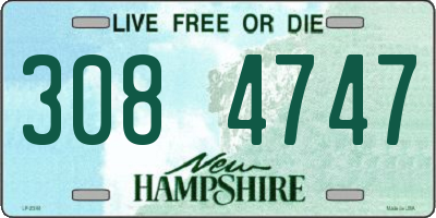 NH license plate 3084747