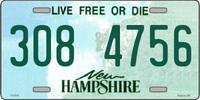 NH license plate 3084756
