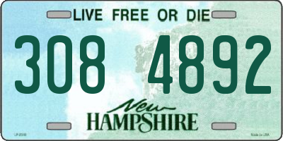 NH license plate 3084892