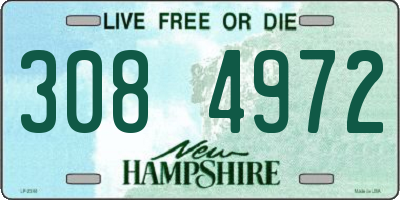 NH license plate 3084972