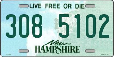 NH license plate 3085102