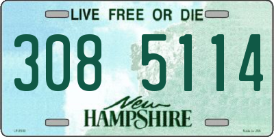 NH license plate 3085114