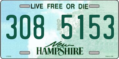 NH license plate 3085153