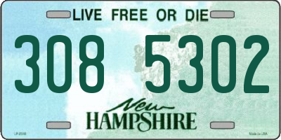 NH license plate 3085302