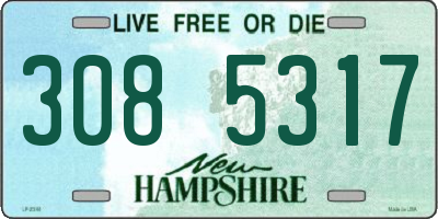 NH license plate 3085317
