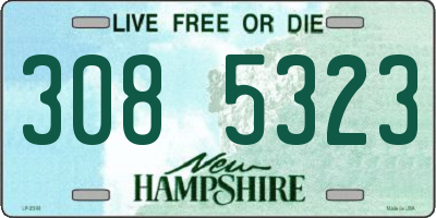 NH license plate 3085323