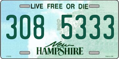 NH license plate 3085333