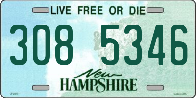 NH license plate 3085346