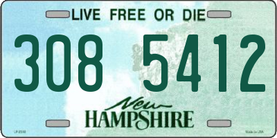 NH license plate 3085412