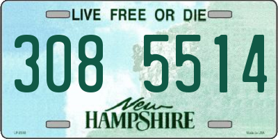 NH license plate 3085514