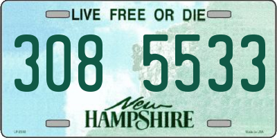 NH license plate 3085533