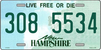 NH license plate 3085534
