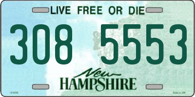 NH license plate 3085553