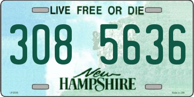 NH license plate 3085636