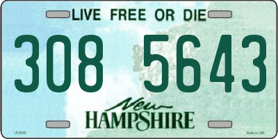NH license plate 3085643