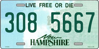 NH license plate 3085667
