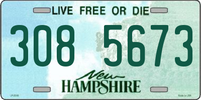 NH license plate 3085673