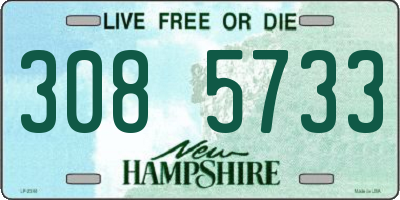 NH license plate 3085733