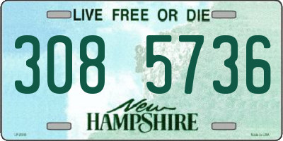 NH license plate 3085736
