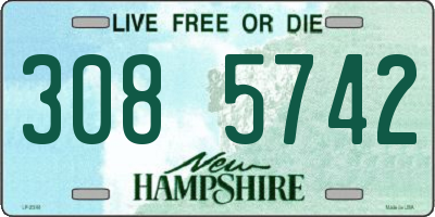 NH license plate 3085742