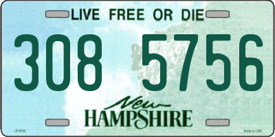 NH license plate 3085756
