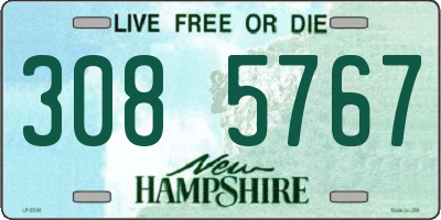 NH license plate 3085767
