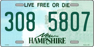 NH license plate 3085807