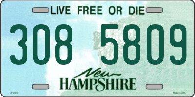 NH license plate 3085809