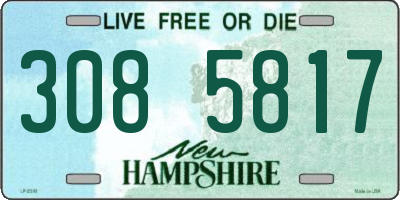 NH license plate 3085817
