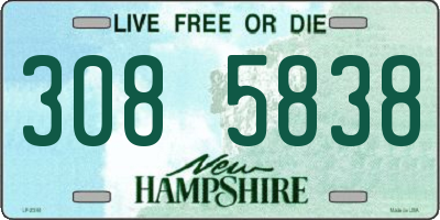 NH license plate 3085838