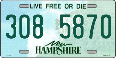NH license plate 3085870