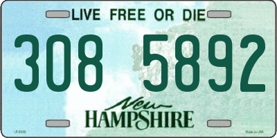 NH license plate 3085892