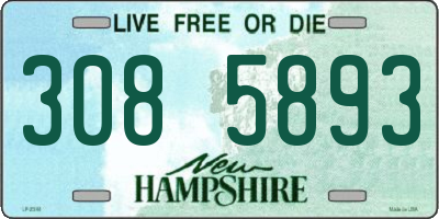 NH license plate 3085893
