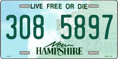 NH license plate 3085897