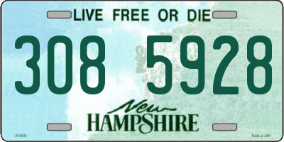 NH license plate 3085928