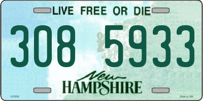 NH license plate 3085933