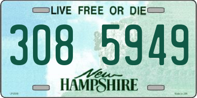 NH license plate 3085949