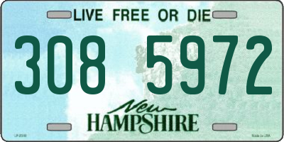 NH license plate 3085972