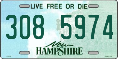 NH license plate 3085974