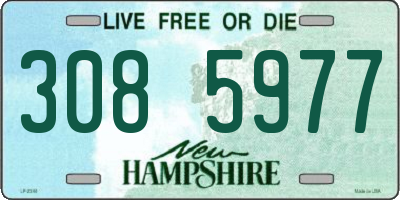 NH license plate 3085977