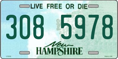 NH license plate 3085978