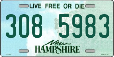 NH license plate 3085983