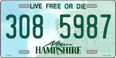 NH license plate 3085987