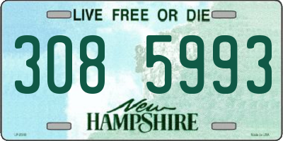NH license plate 3085993