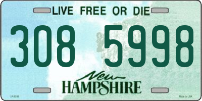 NH license plate 3085998