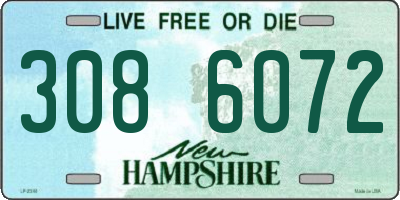 NH license plate 3086072