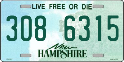 NH license plate 3086315
