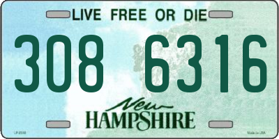 NH license plate 3086316