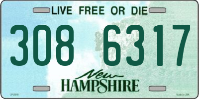 NH license plate 3086317